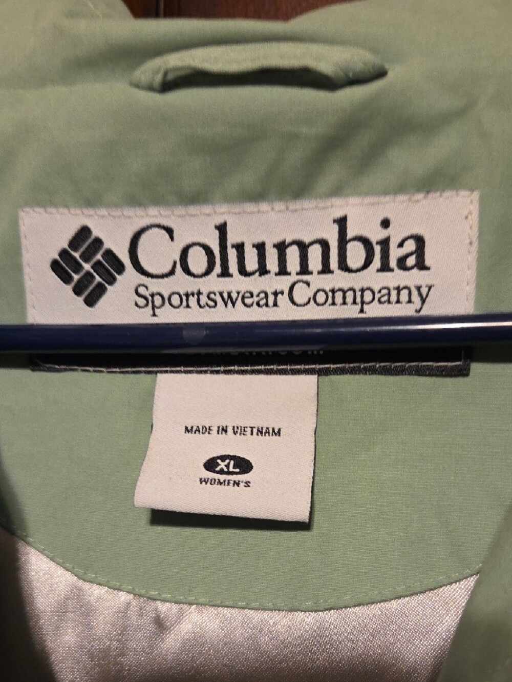 Columbia Mint Green Casual Rain Jacket - Picture 2 of 2